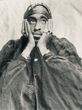 2Pac Throwback t shirt it’s a “ boxy cut” see measurements for sizing 25 length